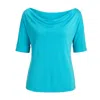 Conquista Women's Blue Off Shoulder Top In Blue