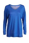Conquista Women's Blue Oversized Long Sleeved Top In Blue
