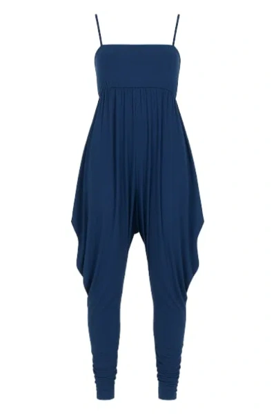 Conquista Women's Blue Strappy Harem Jumpsuit