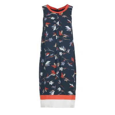 Conquista Women's Blue Summer Breeze Floral Viscose Dress