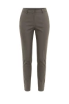 Conquista Women's Brown Classic Straight Pants In Gray