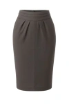Conquista Women's Brown  Chic Tulip Skirt In Brown