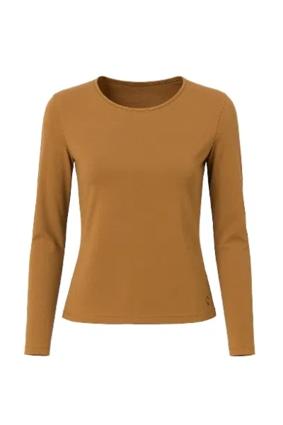 Conquista Women's Brown Long Sleeve Jersey Top