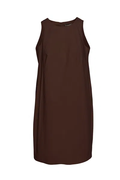 Conquista Women's Brown Sleeveless Sack Dress