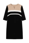 Conquista Women's Brown Straight Panel Detail Dress In Brown