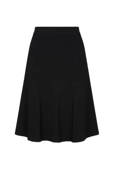Conquista Women's Classic A-line Midi Skirt In Black