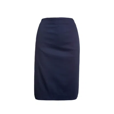 Conquista Women's Dark Blue Pencil Skirt