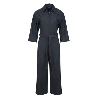 Conquista Women's Dark Grey Denim Jumpsuit