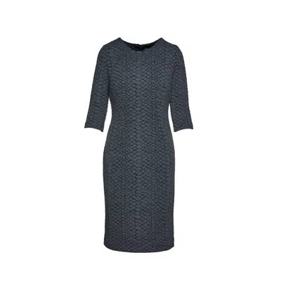 Conquista Women's Dark Grey Jacquard Dress By