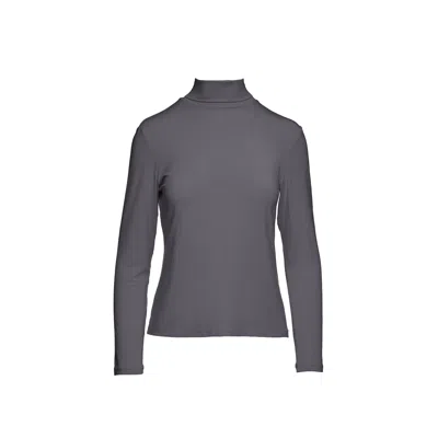 Conquista Women's Dark Grey Long Sleeve Polo Neck Jumper