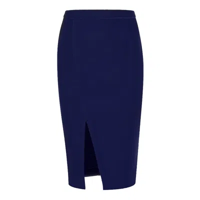 Conquista Women's Electric Blue Faux Mouflon Pencil Skirt