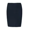 Conquista Women's Fitted Blue Skirt By Si Fashion In Blue
