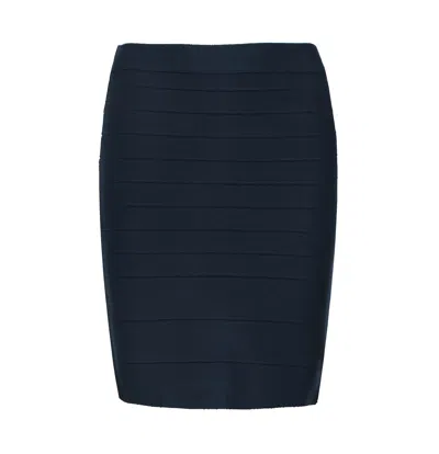 Conquista Women's Fitted Blue Skirt By Si Fashion