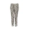 Conquista Women's Fitted Print Trousers By  Fashion In White