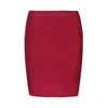 Conquista Women's Fitted Red Skirt By Si Fashion In Red