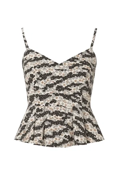 Conquista Women's Floral Peplum Camisole Top – Feminine, Modern, Perfect For Warm-weather Styling