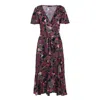 CONQUISTA WOMEN'S GEOMETRIC ALLURE VISCOSE MIDI DRESS