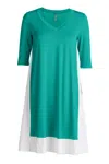 Conquista Women's Green A-line Jersey Dress In Green