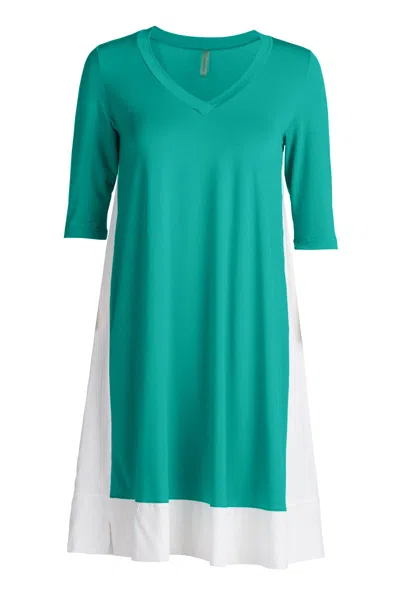 Conquista Women's Green A-line Jersey Dress