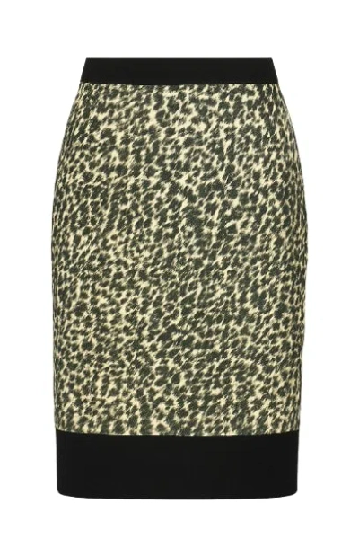 Conquista Women's Green Animal Print Skirt