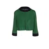 Conquista Women's Green Long Sleeve Bolero In Green
