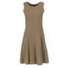 Conquista Women's Green Olive Colour Cloche Dress In Green