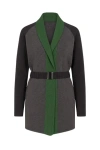 Conquista Women's Green Open-fronted Cardigan In Green