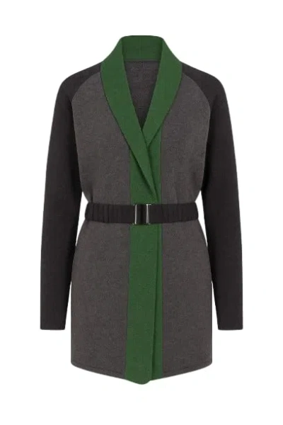 Conquista Women's Green Open-fronted Cardigan