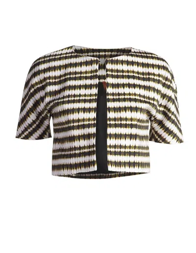 Conquista Women's Green Short Sleeve Bolero Jacket