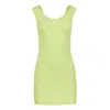 CONQUISTA WOMEN'S GREEN SLEEVELESS DRAPE BACK DRESS