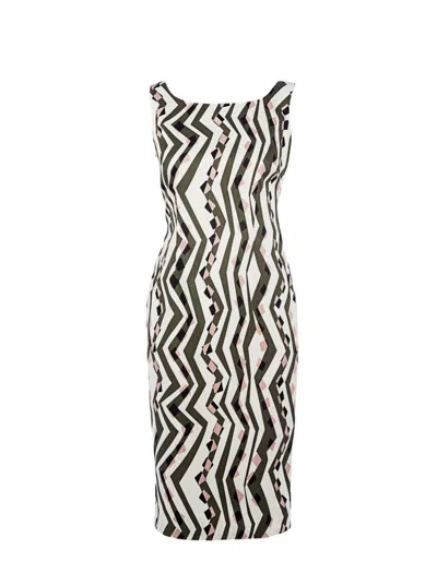 Conquista Women's Green Straight Print Dress  Fashion