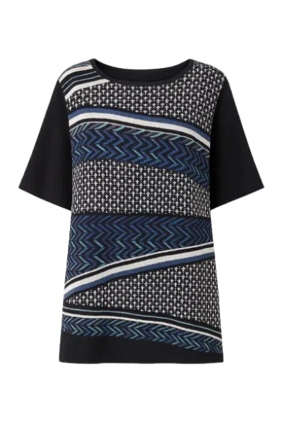 Conquista Women's Green Striking Print Tie Waist Top In Multi
