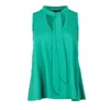 Conquista Women's Green Tie Detail Sleeveless Top In Green