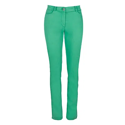 Conquista Women's Green Tie Dye Long Fitted Pants
