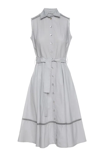 Conquista Women's Grey Button Detail Dress