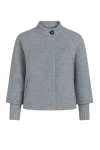Conquista Women's Grey Button Detail Jacket With Elasticated Cuffs In Gray