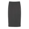 Conquista Women's Grey Classic Charcoal Pencil Skirt In Grey