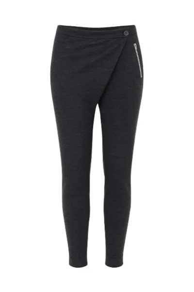Conquista Women's Grey Crossover Pants In Gray