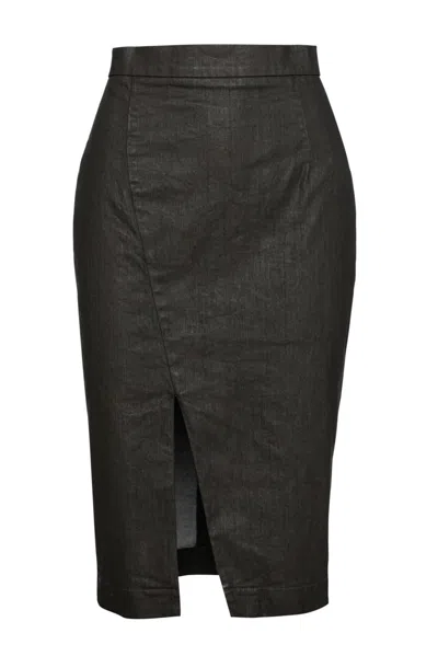 Conquista Women's Grey Dusty Green Pencil Skirt By  Fashion