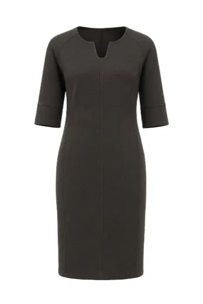 Conquista Women's Grey Straight Dress Punto Di Roma In Gray