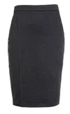 Conquista Women's Grey Stretch Pencil Skirt Anthracite In Grey