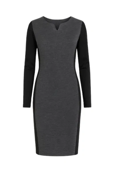 Conquista Women's Grey Wool Blend Straight Dress In Gray