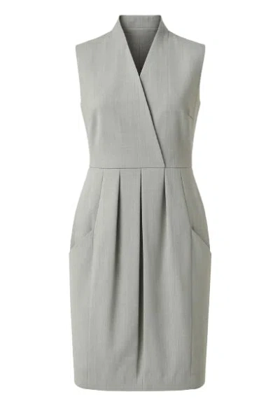 Conquista Women's Grey Woven Sleeveless Dress In Gray