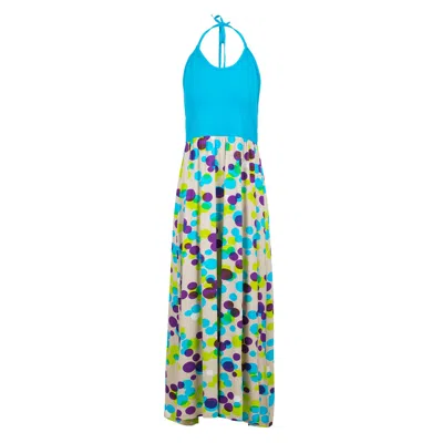 Conquista Women's Halter Neck Maxi Dress In Multi
