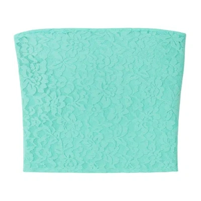 Conquista Women's Lace Bandeau Light Green