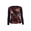 Conquista Women's Long Sleeve Top In Black
