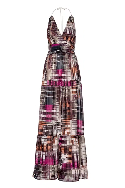Conquista Women's Maxi Empire Line Voile Dress In Multi