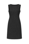 Conquista Women's Modern Charcoal Grey Sheath Dress With Polyester-viscose Blend & Full Viscose Lining In Gray