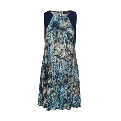 Conquista Women's Navy Blue Print Dress