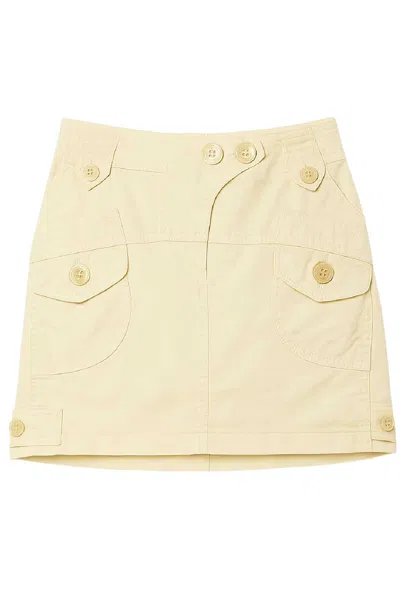 Conquista Women's Neutrals Beige Cotton-elastane Gabardine Utility Skirt